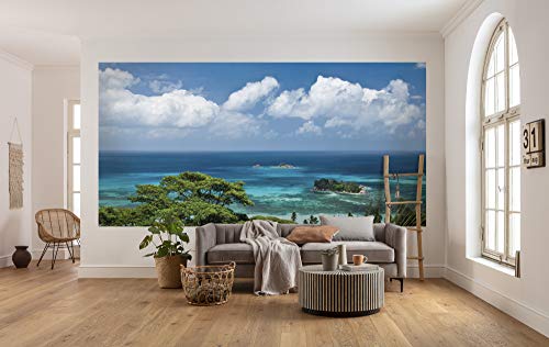 Komar Vlies Fototapete THE SEA VIEW | Tapete, XXL, Dekoration, Natur, Landschaft, Schlafzimmer, Wohnzimmer, Büro, Flur | Größe 400 x 200 cm (Breite x Höhe) | SHX8-087 von Komar