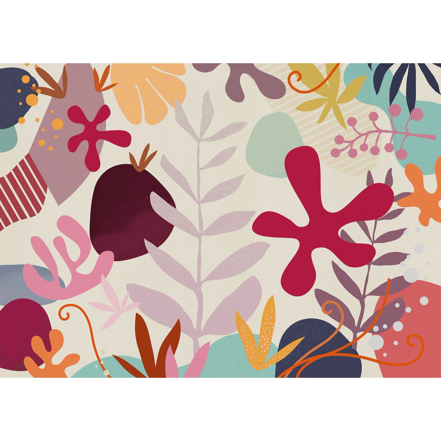 Komar Vliestapete Happy Corals 350 cm x 250 cm Bunt Komar Vliestapete Happy Corals 350 cm x 250 cm Bunt von Komar