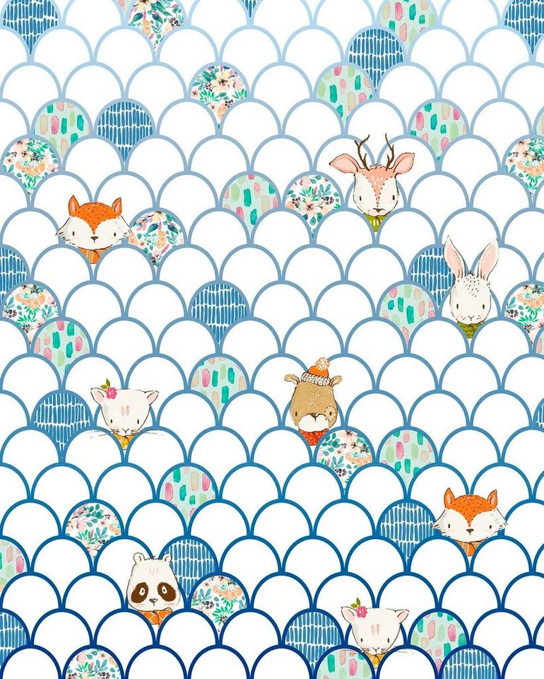 Komar Vliestapete Digitaldruck Vlies - Shelly White - Größe 200 x 250 cm, glatt, bedruckt, (1 St), Wohnzimmer, Schlafzimmer Komar Vliestapete Digitaldruck Vlies - Shelly White - Größe 200 x 250 cm, glatt, bedruckt, (1 St), Wohnzimmer, Schlafzimmer von Komar