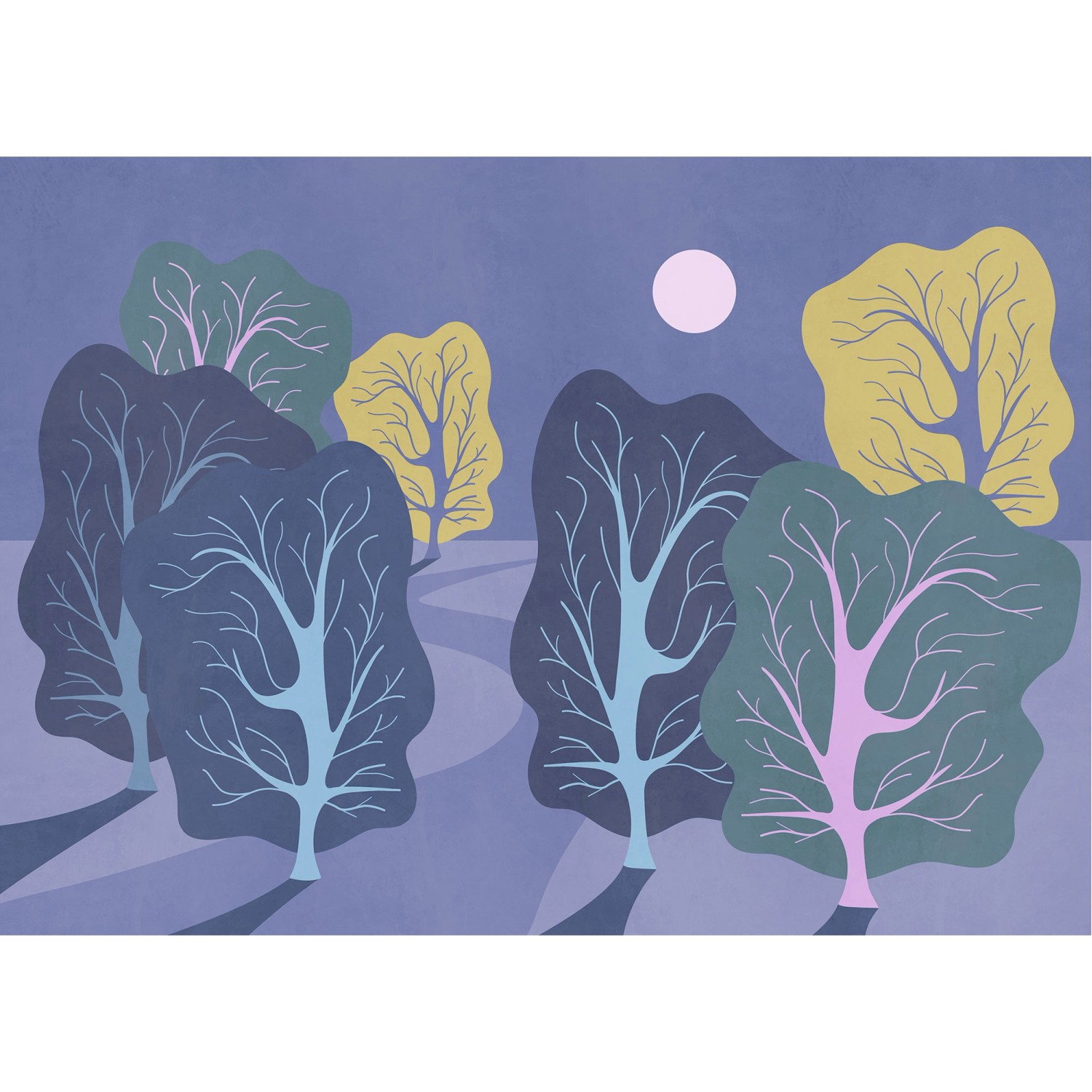 Komar Vliestapete Purple Nights 350 cm x 250 cm Violett Komar Vliestapete Purple Nights 350 cm x 250 cm Violett von Komar
