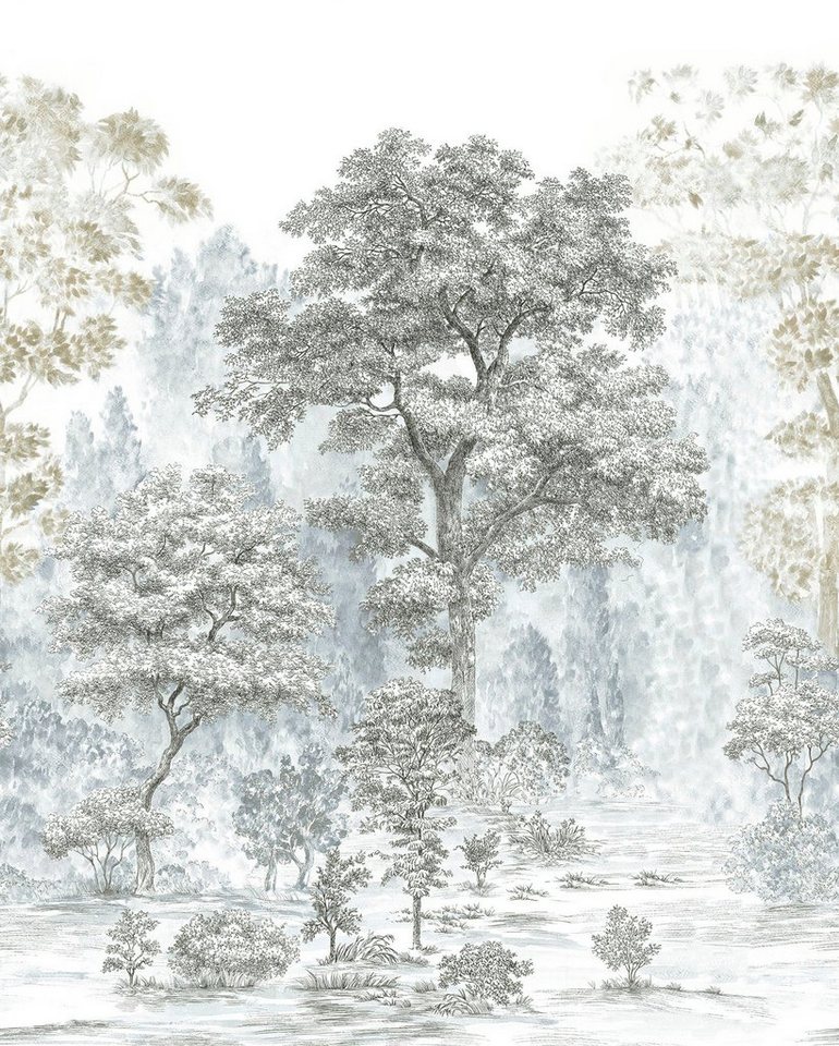 Komar Vliestapete Digitaldruck Vlies - Rising Roots - Größe 200 x 250 cm, glatt, bedruckt, (1 St), Wohnzimmer, Schlafzimmer von Komar