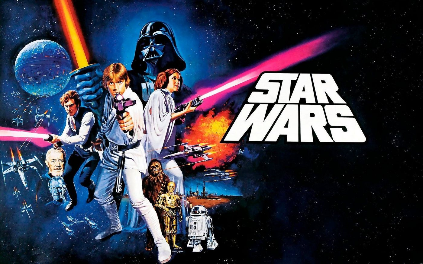 Komar Vliestapete Star Wars Poster Classic 1, (1 St), 400x250 cm (Breite x Höhe), Vliestapete, 100 cm Bahnbreite von Komar