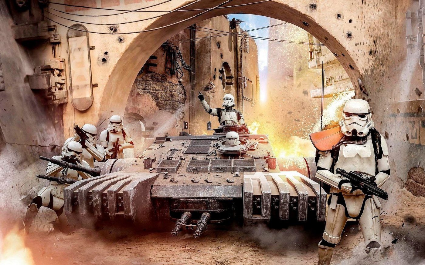 Komar Vliestapete Star Wars Tanktrooper, (1 St), 400x250 cm (Breite x Höhe), Vliestapete, 100 cm Bahnbreite von Komar