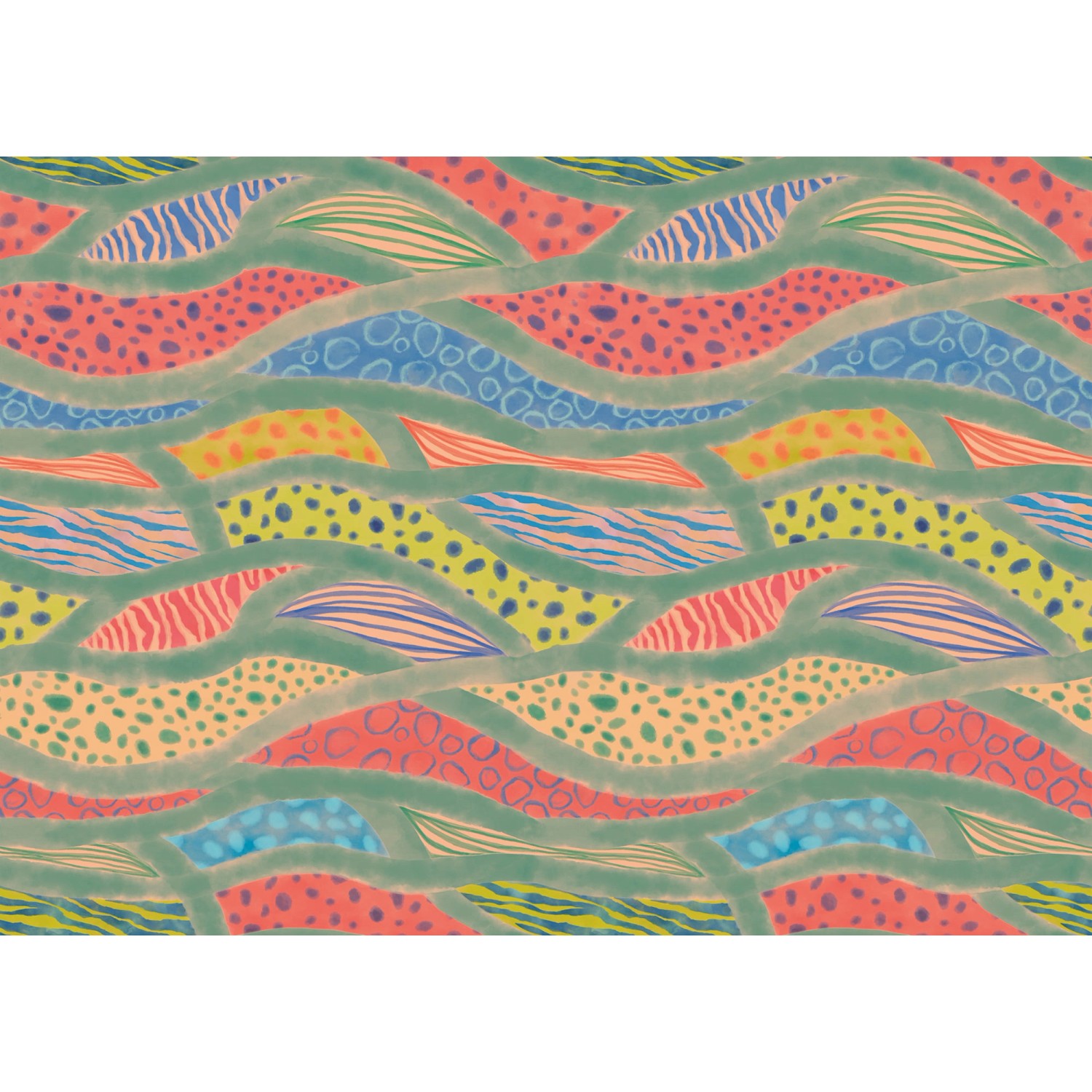 Komar Vliestapete Wave Symphony 350 cm x 250 cm Bunt Komar Vliestapete Wave Symphony 350 cm x 250 cm Bunt von Komar