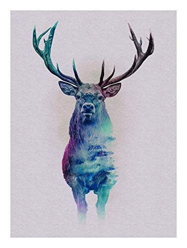 Komar Wandbild | Animals Forest Deer | Poster, Bild, Wohnzimmer, Schlafzimmer, Dekoration, Kunstdruck | ohne Rahmen | P084C-30x40 | Größe: 30 x 40 cm (Breite x Höhe) von Komar