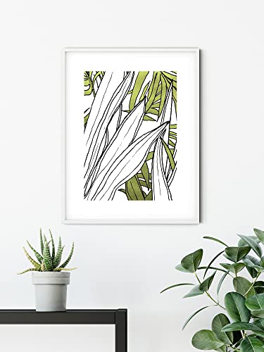 Komar Wandbild - Bleached Leaves - Größe: 30 x 40 cm - Poster, Kunstdruck, Dekoration, Wohnzimmer, Schlafzimmer (ohne Rahmen) von Komar