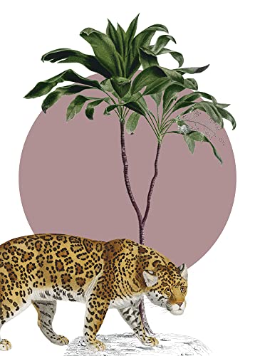Komar Wandbild - Botanical Garden Jaguar - Größe: 50 x 70 cm - Poster, Kunstdruck, Dekoration, Wohnzimmer, Schlafzimmer von Komar