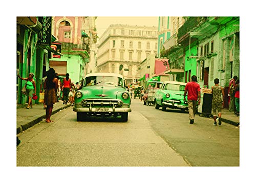 Komar Wandbild | Cuba Rush | Poster, Bild, Wohnzimmer, Schlafzimmer, Dekoration, Kunstdruck | ohne Rahmen | P122C-70x50 | Größe: 70 x 50 cm (Breite x Höhe) von Komar