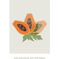 Komar Wandbild "Cultivated Papaya", (1 St.), Deutsches Premium-Poster Fotopapier mit seidenmatter Oberfläche und hoher Lichtbeständigkeit. Für fotorealistische Drucke mit gestochen scharfen Details und hervorragender Farbbrillanz. von Komar