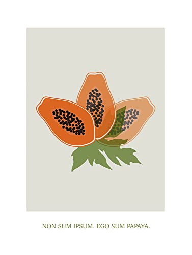 Komar Wandbild - Cultivated Papaya - Größe: 30 x 40 cm - Poster, Kunstdruck, Dekoration, Wohnzimmer, Schlafzimmer von Komar