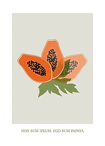 Komar Wandbild - Cultivated Papaya - Größe: 50 x 70 cm - Poster, Kunstdruck, Dekoration, Wohnzimmer, Schlafzimmer von Komar