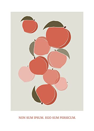 Komar Wandbild - Cultivated Peaches - Größe: 50 x 70 cm - Poster, Kunstdruck, Dekoration, Wohnzimmer, Schlafzimmer von Komar
