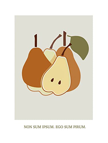 Komar Wandbild - Cultivated Pears - Größe: 30 x 40 cm - Poster, Kunstdruck, Dekoration, Wohnzimmer, Schlafzimmer von Komar