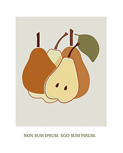 Komar Wandbild - Cultivated Pears - Größe: 40 x 50 cm - Poster, Kunstdruck, Dekoration, Wohnzimmer, Schlafzimmer von Komar