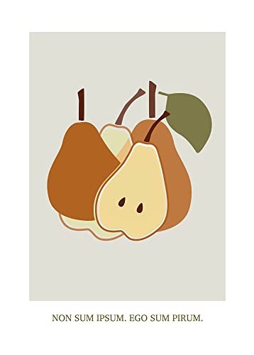 Komar Wandbild - Cultivated Pears - Größe: 50 x 70 cm - Poster, Kunstdruck, Dekoration, Wohnzimmer, Schlafzimmer von Komar