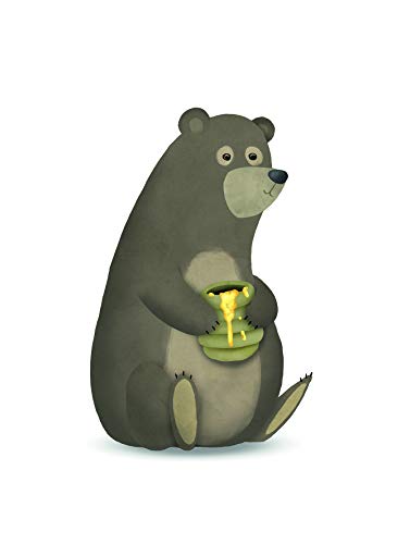 Komar Wandbild | Cute Animal Bear | Poster, Bild, Wohnzimmer, Schlafzimmer, Dekoration, Kunstdruck | ohne Rahmen | P111J-30x40 | Größe: 30 x 40 cm (Breite x Höhe) von Komar