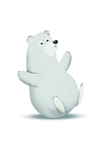 Komar Wandbild | Cute Animal Polar Bear | Poster, Bild, Wohnzimmer, Schlafzimmer, Dekoration, Kunstdruck | ohne Rahmen | P111A-50x70 | Größe: 50 x 70 cm (Breite x Höhe) von Komar