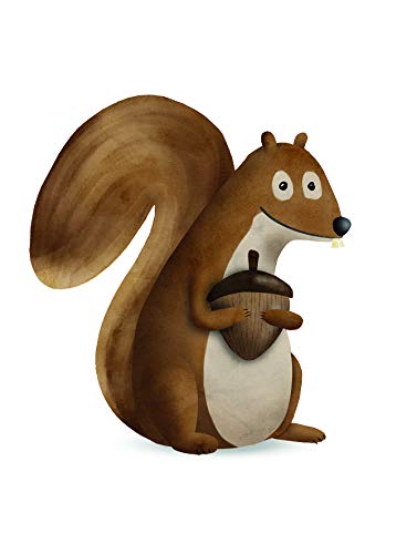 Komar Wandbild | Cute Animal Squirrel | Poster, Bild, Wohnzimmer, Schlafzimmer, Dekoration, Kunstdruck | ohne Rahmen | P111G-30x40 | Größe: 30 x 40 cm (Breite x Höhe) von Komar