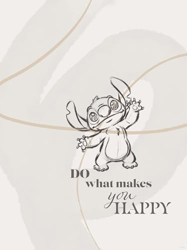 Komar Wandbild- Disney Lilo and Stitch Do What Makes You Happy - Größe 30 x 40 cm - Poster, Kinderzimmer, Dekoration - gerollt ohne Rahmen von Komar