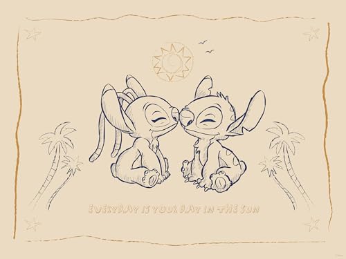Komar Wandbild- Disney Lilo and Stitch Your Day in the Sun - Größe 30 x 40 cm - Poster, Kinderzimmer, Dekoration - gerollt ohne Rahmen von Komar