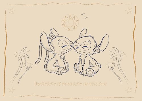 Komar Wandbild- Disney Lilo and Stitch Your Day in the Sun - Größe 50 x 70 cm - Poster, Kinderzimmer, Dekoration - gerollt ohne Rahmen von Komar