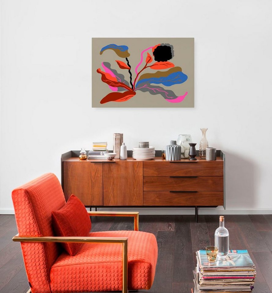 Komar Leinwandbild Flirt - Größe 60 x 90 cm, Natur (1 St), Keilrahmenbild mi Echtholzrahmen von Komar