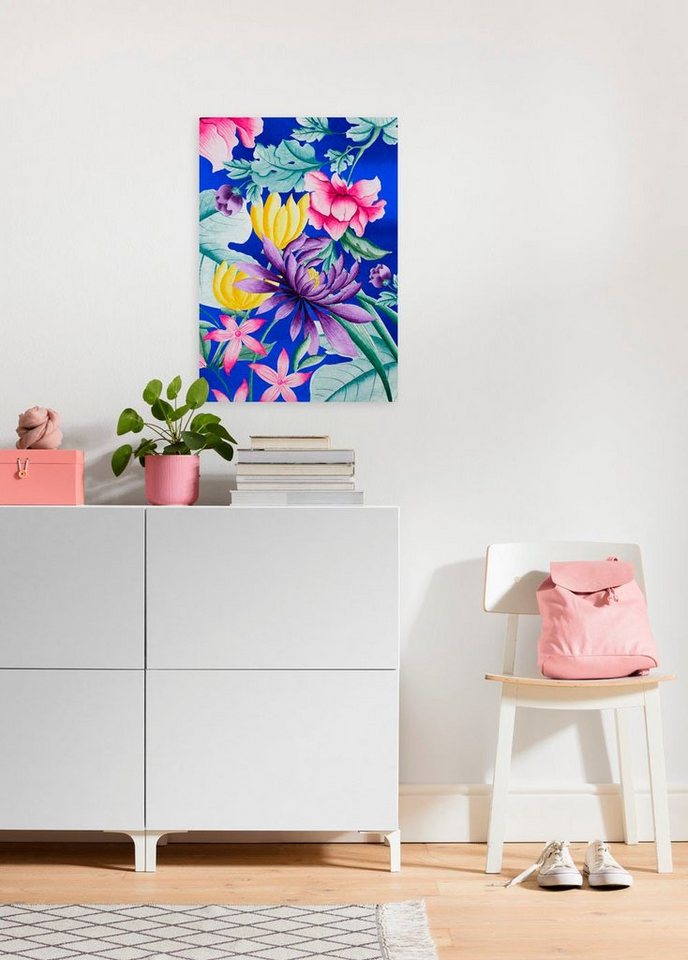Komar Leinwandbild Flower Kiss - Größe 40 x 60 cm, Natur (1 St), Keilrahmenbild mi Echtholzrahmen von Komar