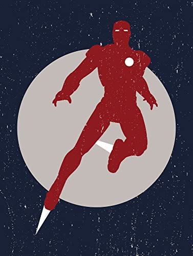 Komar Wandbild - Iron Man Fly - Größe: 30 x 40 cm - Marvel, Kinderzimmer, Wandgestaltung, Bild von Komar