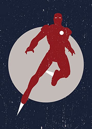 Komar Wandbild - Iron Man Fly - Größe: 50 x 70 cm - Marvel, Kinderzimmer, Wandgestaltung, Bild von Komar