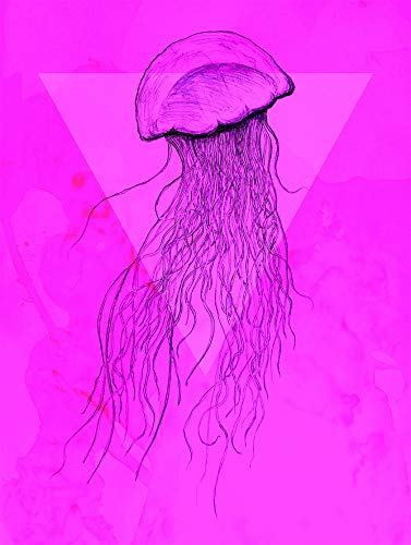 Komar Wandbild | Jellyfish Pink | Poster, Bild, Wohnzimmer, Schlafzimmer, Dekoration, Kunstdruck | ohne Rahmen | P078C-30x40 | Größe: 30 x 40 cm (Breite x Höhe) von Komar