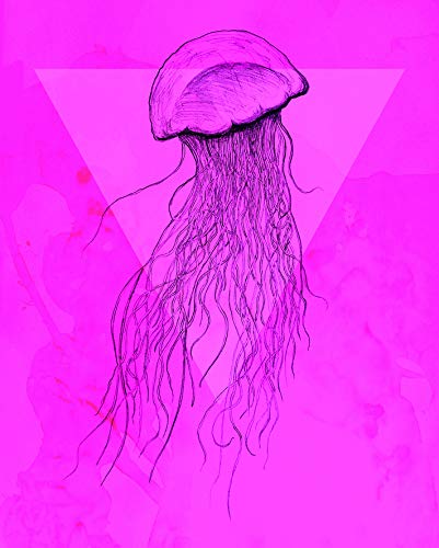 Komar Wandbild | Jellyfish Pink | Poster, Bild, Wohnzimmer, Schlafzimmer, Dekoration, Kunstdruck | ohne Rahmen | P078C-40x50 | Größe: 40 x 50 cm (Breite x Höhe) von Komar