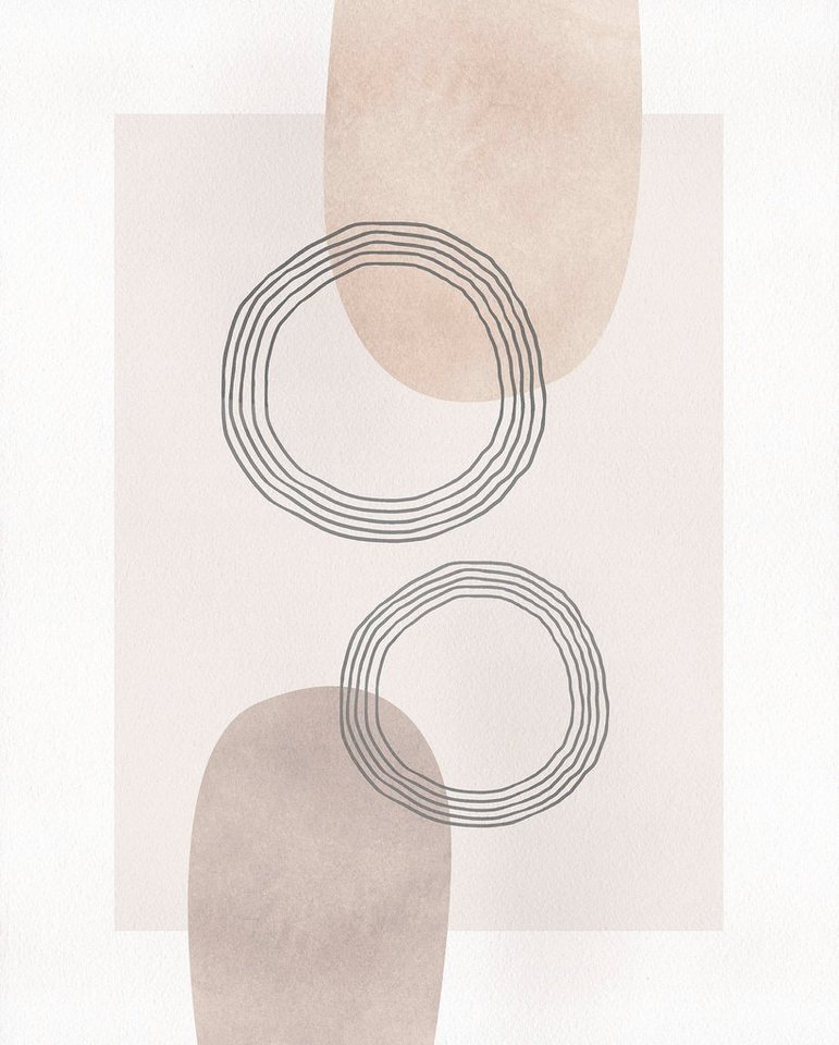 Komar Bild Line Art Circles, Natur (1 St), Wandbild zur Dekoration - ohne Rahmen von Komar