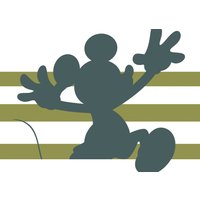 Komar Wandbild "Mickey Shadow", (1 St.), Deutsches Premium-Poster Fotopapier mit seidenmatter Oberfläche und hoher Lichtbeständigkeit. Für fotorealistische Drucke mit gestochen scharfen Details und hervorragender Farbbrillanz. von Komar