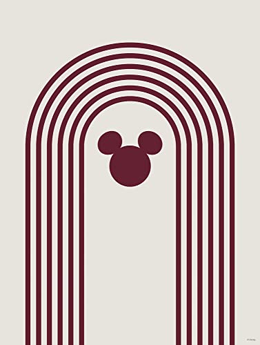Komar Wandbild - Minimal Mickey - Größe: 30 x 40 cm - Poster, Kunstdruck, Dekoration, Wohnzimmer, Schlafzimmer, Disney von Komar