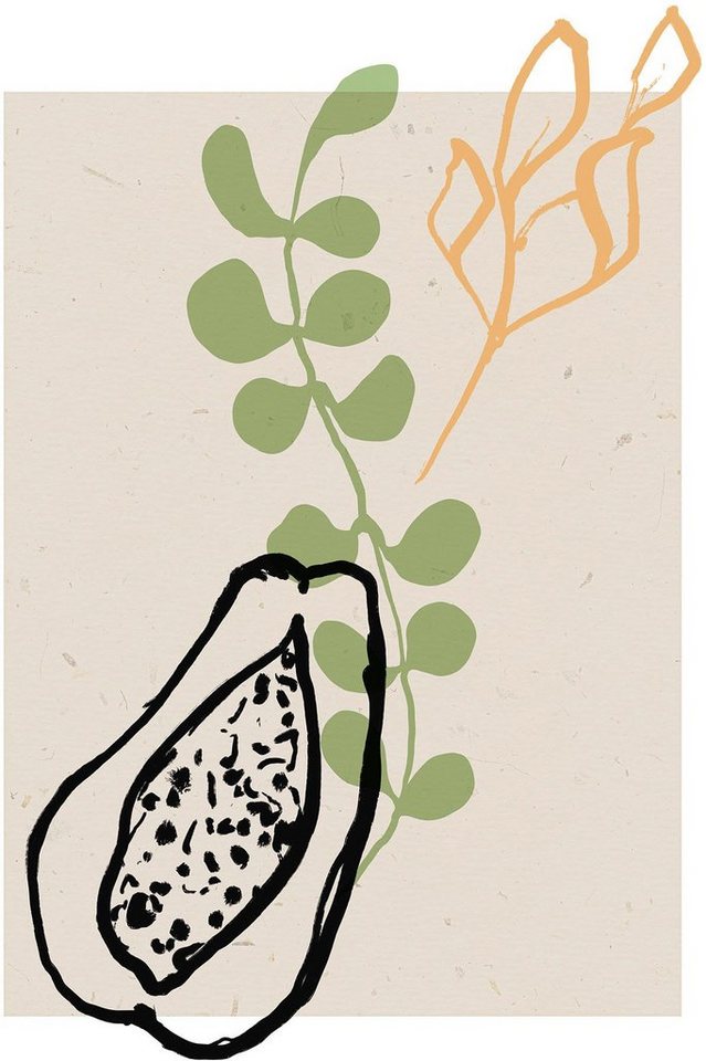 Komar Bild Papaye du paradis, Natur (1 St), Wandbild zur Dekoration - ohne Rahmen von Komar