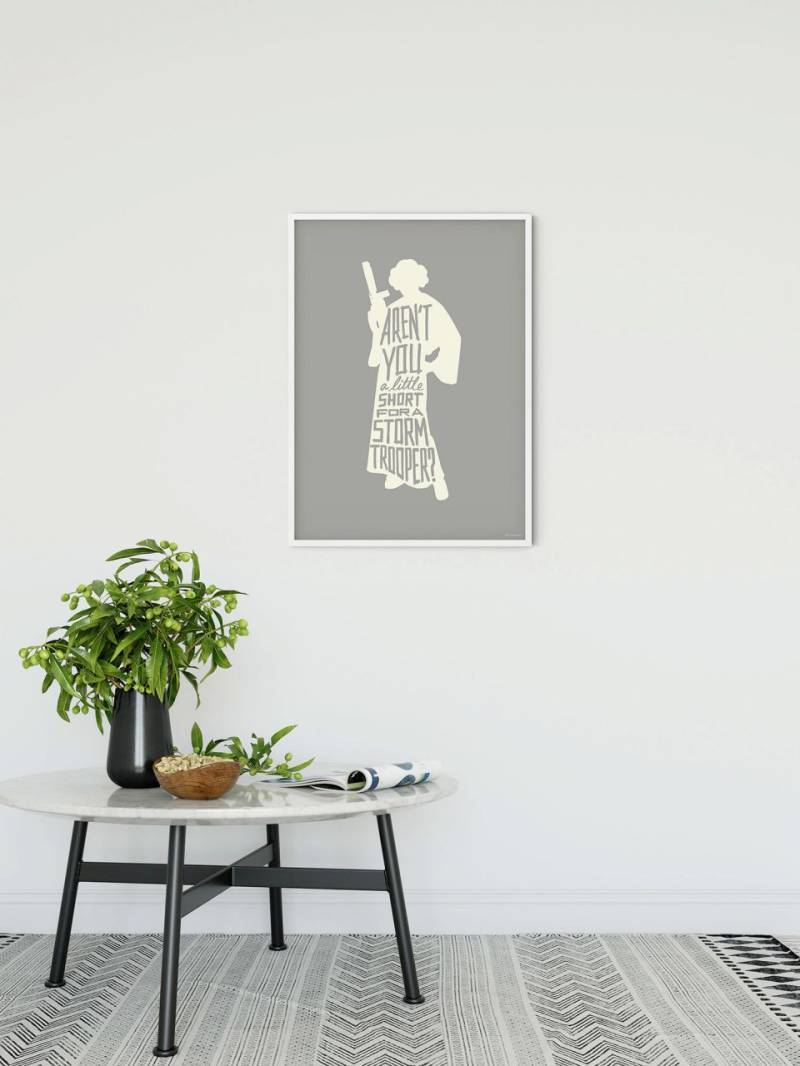 Komar Wandbild SW Silhouette Leia 50 x 70 cm von Komar