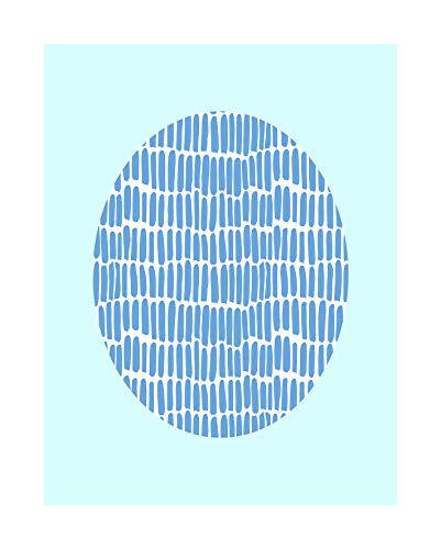 Komar Wandbild | Shelly Patterns Blue | Poster, Bild, Wohnzimmer, Schlafzimmer, Dekoration, Kunstdruck | ohne Rahmen | P037E-40x50 | Größe: 40 x 50 cm (Breite x Höhe) von Komar