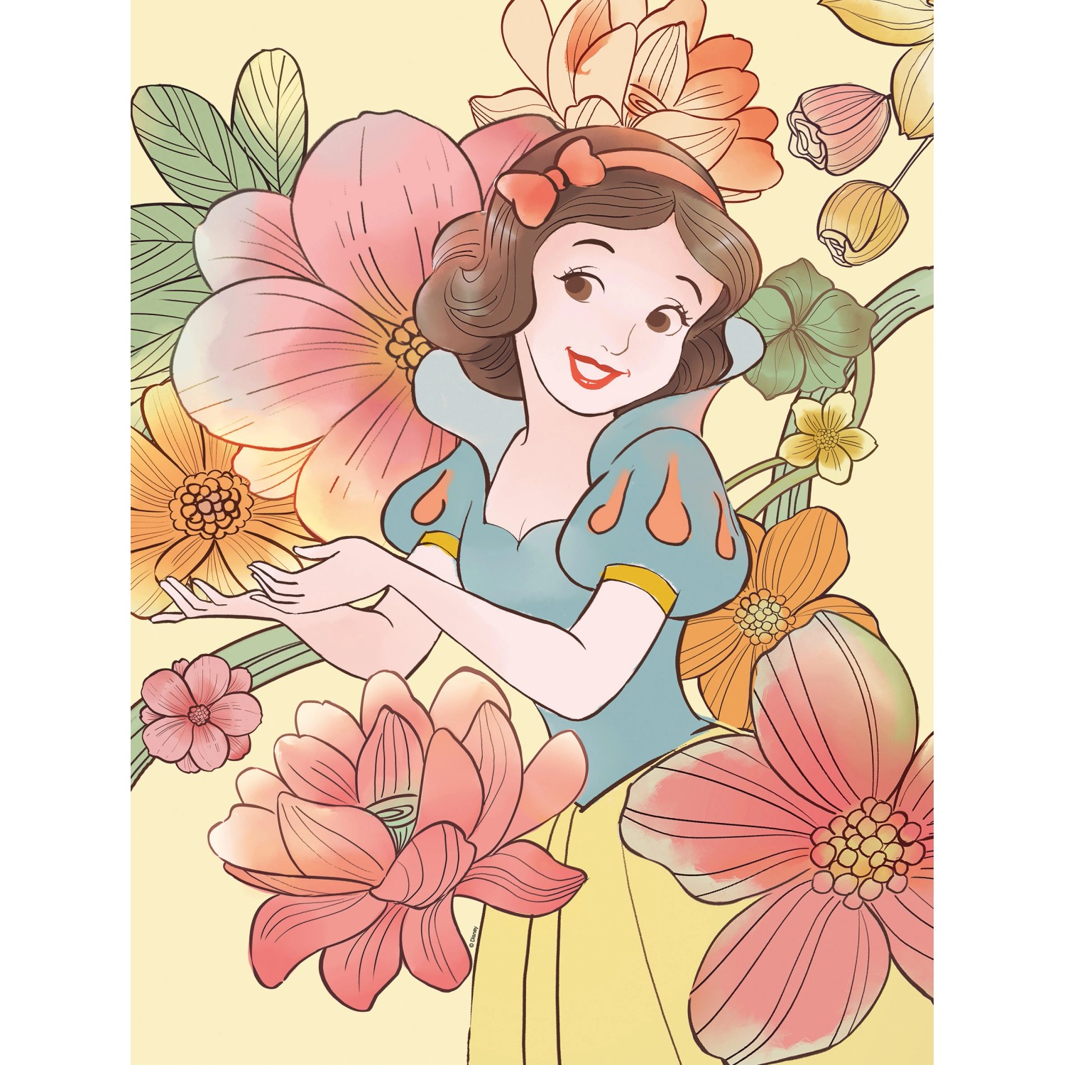 Komar Wandbild Snow White Flowers 30 x 40 cm von Komar