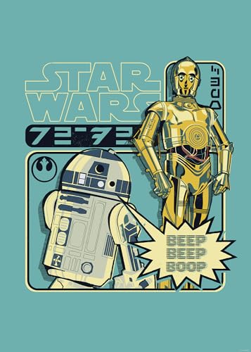 Komar Wandbild- Star Wars Beep Boop - Größe 50 x 70 cm - Poster, Kinderzimmer, Dekoration - gerollt ohne Rahmen von Komar