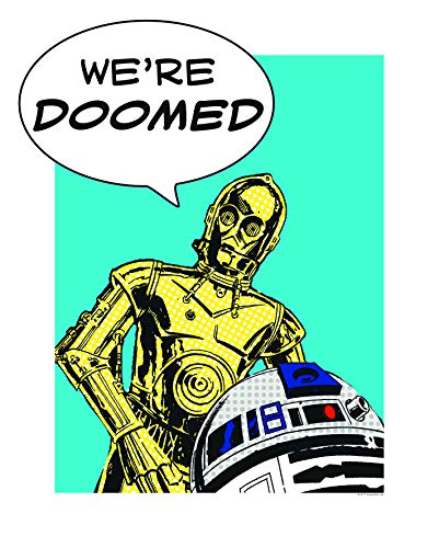 Komar Wandbild | Star Wars Classic Comic Quote Droids | Kinderzimmer, Jugendzimmer, Dekoration, Kunstdruck | ohne Rahmen | WB114-40x50 | Größe: 40 x 50 cm (Breite x Höhe) von Komar