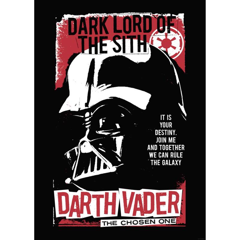Komar Wandbild Star Wars Darth Vader The Chosen One 50 cm x 70 cm Rot von Komar