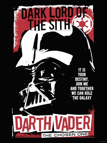Komar Wandbild- Star Wars Darth Vader The Chosen One - Größe 30 x 40 cm - Poster, Kinderzimmer, Dekoration - gerollt ohne Rahmen, Rot,Schwarz von Komar