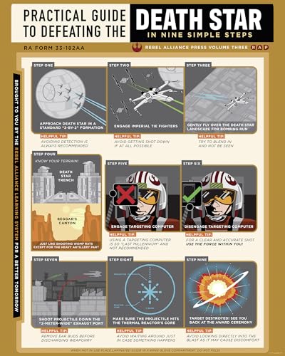 Komar Wandbild- Star Wars Death Star Defeating Guide - Größe 40 x 50 cm - Poster, Kinderzimmer, Dekoration - gerollt ohne Rahmen, Grau von Komar