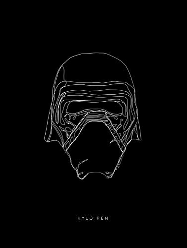 Komar Wandbild | Star Wars Lines Dark Side Kylo | Kinderzimmer, Jugendzimmer, Dekoration, Kunstdruck | ohne Rahmen | WB100-30x40 | Größe: 30 x 40 cm (Breite x Höhe) von Komar