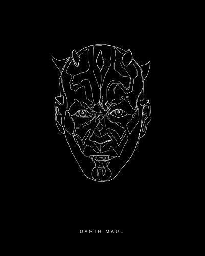 Komar Wandbild | Star Wars Lines Dark Side Maul | Kinderzimmer, Jugendzimmer, Dekoration, Kunstdruck | ohne Rahmen | WB098-40x50 | Größe: 40 x 50 cm (Breite x Höhe) von Komar