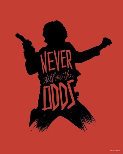 Komar Wandbild - Star Wars Silhouette Quotes Han Solo - Größe: 40 x 50 cm (ohne Rahmen) - Dekoration, Kinderzimmer, Poster, Kunstdruck von Komar