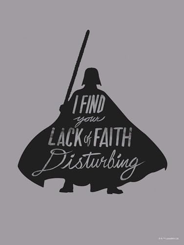 Komar Wandbild - Star Wars Silhouette Quotes Vader - Größe: 30 x 40 cm (ohne Rahmen) - Dekoration, Kinderzimmer, Poster, Kunstdruck von Komar
