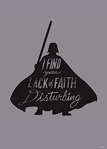 Komar Wandbild - Star Wars Silhouette Quotes Vader - Größe: 50 x 70 cm (ohne Rahmen) - Dekoration, Kinderzimmer, Poster, Kunstdruck von Komar