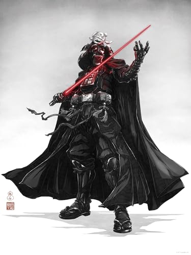 Komar Wandbild- Star Wars Vision Samurai Dark Lord - Größe 30 x 40 cm - Poster, Kinderzimmer, Dekoration - gerollt ohne Rahmen, Rot,Schwarz von Komar