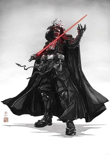 Komar Wandbild- Star Wars Vision Samurai Dark Lord - Größe 50 x 70 cm - Poster, Kinderzimmer, Dekoration - gerollt ohne Rahmen, Rot,Schwarz von Komar